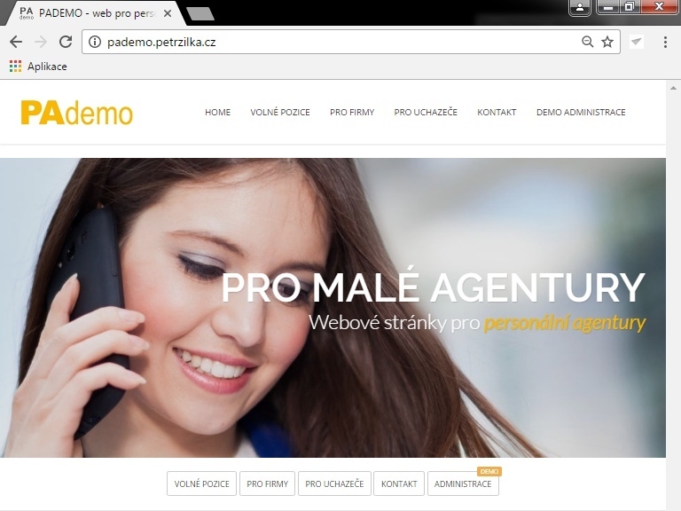 webová aplikace, reference, PAdemo